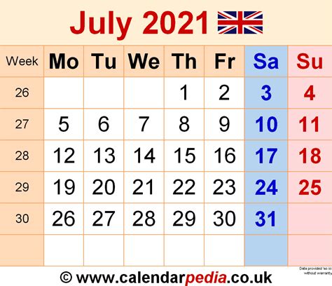 India has three national holidays. Calendar July 2021 UK with Excel, Word and PDF templates