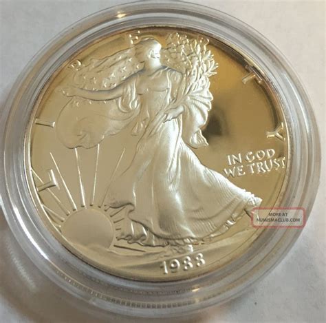 1988 S 1 Oz Proof Silver American Eagle Wbox And