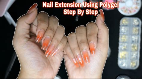 Diy Nail Extension How To Use Polygel Step By Step Youtube
