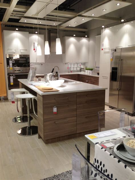 Cabinets that work (and look) smart. use this for master bath- look at floor, countertop, and cabinet combo IKEA Kitchen Showroom ...