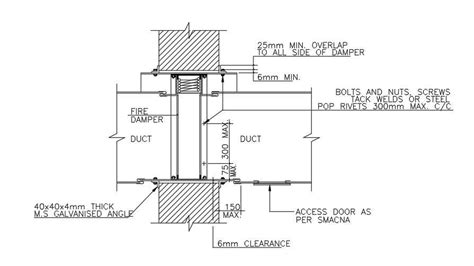 Fire Damper Detail Drawing Is Given In This Autocad File Cadbull