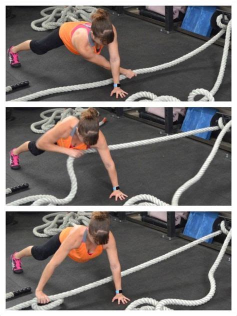 Battle Rope Lateral Plank Pull Battle Rope Workout Battle Ropes