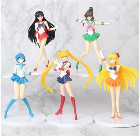 Sailor Moon Action Figures Model Toy Japanese Anime 5pcsset Etsy Uk