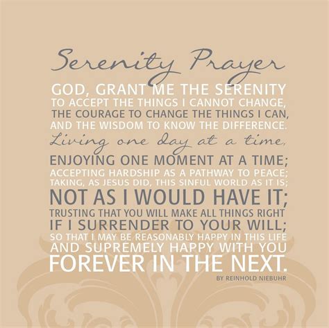 Serenity Prayer Full Version Printable