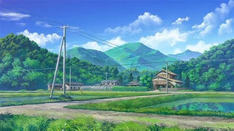 Landscape Anime Village Hd Wallpapers Wallpaper Cave