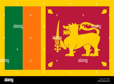 National Flag Of Sri Lanka Stock Photo Alamy