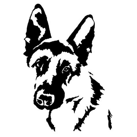 German Shepherd Face Dog Car Decal Sticker Decalfly