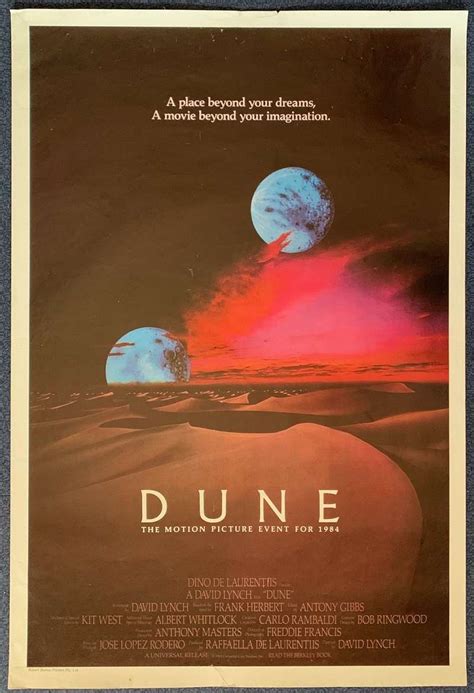 All About Movies Dune Poster Original One Sheet 1984 Rare Two Moon