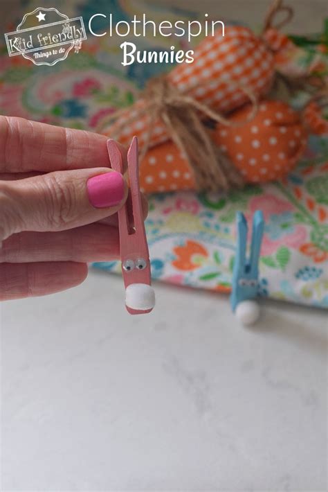An Easy To Make Clothespin Bunny Craft For Kids