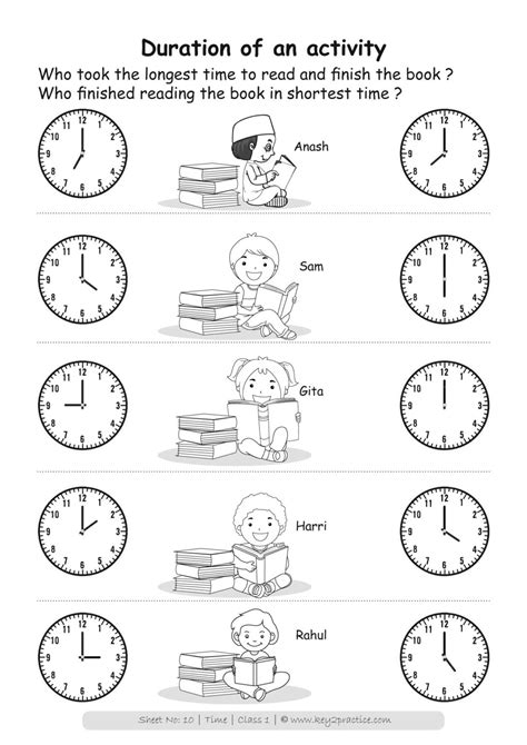 Telling Time Worksheets Oclock And Half Past 1st Grade Telling Time
