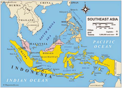 Map Of South East Asia World Map