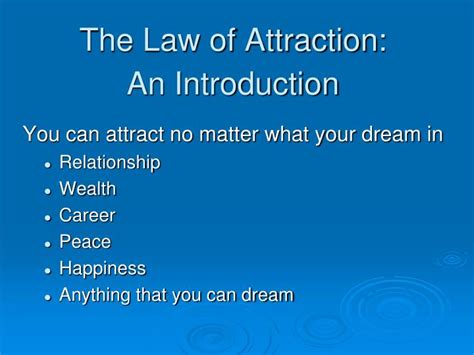 Ppt The Law Of Attraction An Introduction Powerpoint Presentation