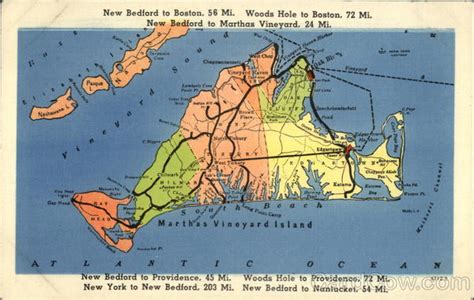 Map Of Martha S Vineyard MA Massachusetts Maps