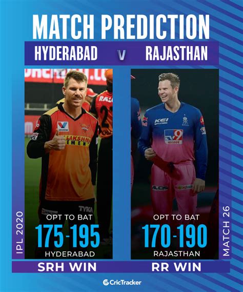 Srh vs rr playing 11: SRH vs RR Match Prediction - Who will win today's match ...