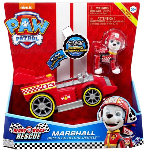 Paw Patrol Ready Race Rescue Race Go Marshall Vehicle Figure Spin