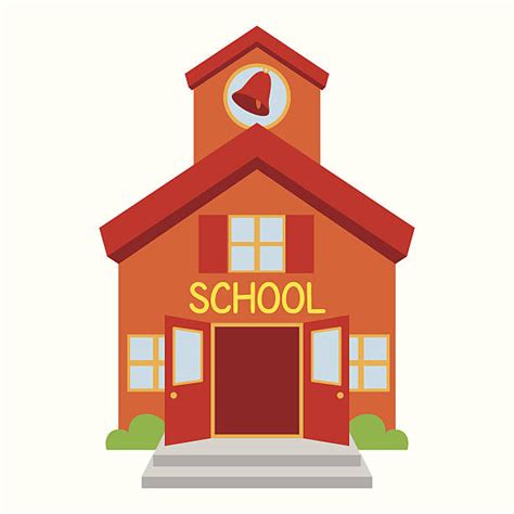 Primary School Building Illustrations Royalty Free Vector Graphics