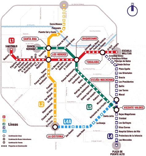 Santiago Chile Metro Map Map Of Rose Bowl