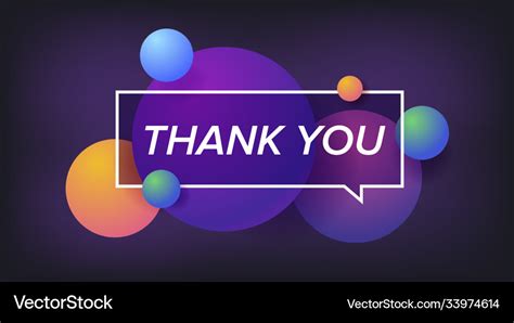 Thank You In Design Banner Template Royalty Free Vector