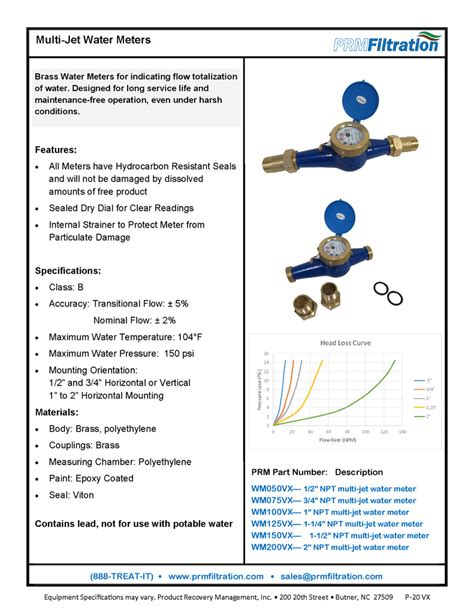 12 Multi Jet Brass Totalizing Water Meter Prm Water Meters