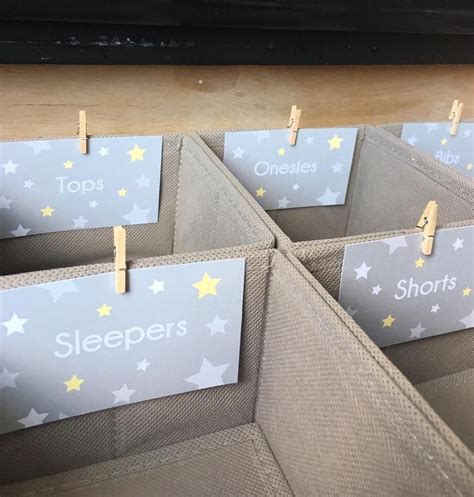 Nursery Drawer Labels Dresser Drawer Labels Stars And Moon Etsy