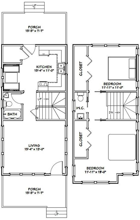 16x32 House 16x32h14 964 Sq Ft Excellent Floor Plans Floor