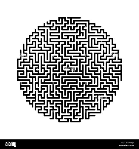 Round Labyrinth Maze Game Vector Illustration Stock Vector Image And Art