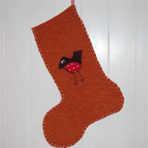 Christmas Stocking With Robin For The Shoppe Monda Loves Flickr