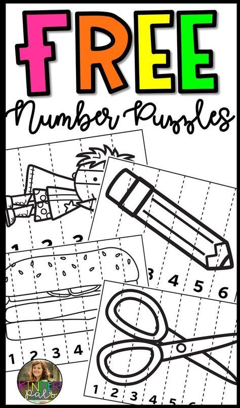 Free Counting Number Puzzles Kindergarten Math Activities