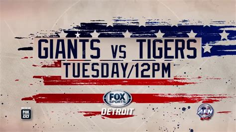 Giants Vs Tigers Tuesday YouTube