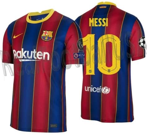 Nike Lionel Messi Fc Barcelona Uefa Champions League Home Jersey 2020
