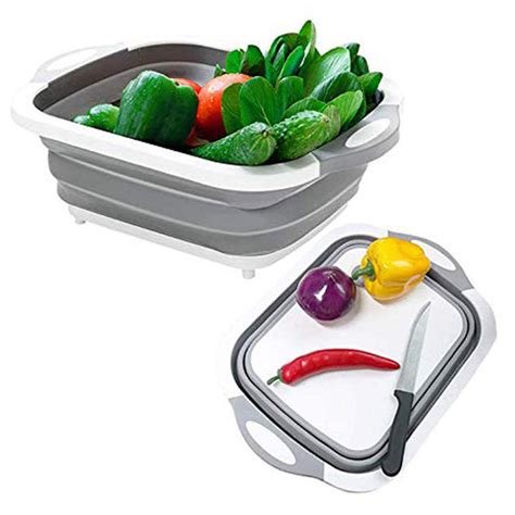 Collapsible Cutting Board With Dish Tub And Drain X Nrg Life