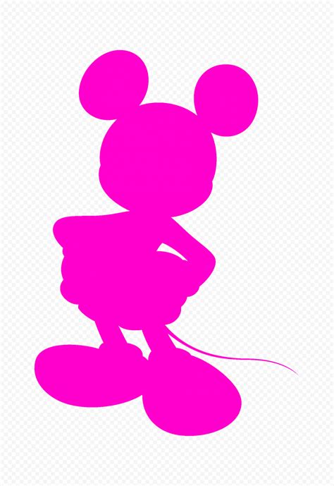 Hd Mickey Mouse Pink Silhouette Transparent Background Citypng