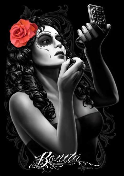 Sugar Skull Pin Up Girl Art Bonita Makeup I Just Found My Next Tattoo