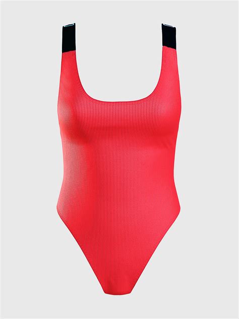 Scoop Neck Swimsuit Intense Power Calvin Klein Kw0kw01942xkn