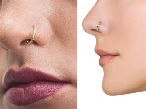 Indian Ethnic Nose Ring 2 Pcs Stud Nose Pin Body Piercing Women Fashion