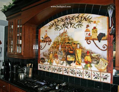 If you have decided on a remodel of your kitchen, or replace the current covering, you measure and mark the area so that the mural sits center and middle in the space you have designated. Italian Tile Backsplash - Kitchen Tiles Murals Ideas