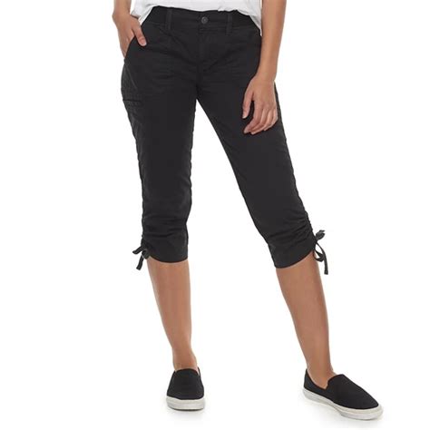 Womens Sonoma Goods For Life Ultra Comfortwaist Ruched Utility Capris