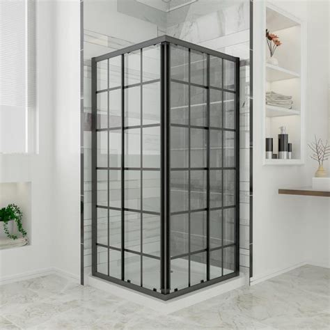 Sunny Shower Sliding Shower Door With Shower Base Corner Shower Enclosure 36 X 36 X 72 Inch