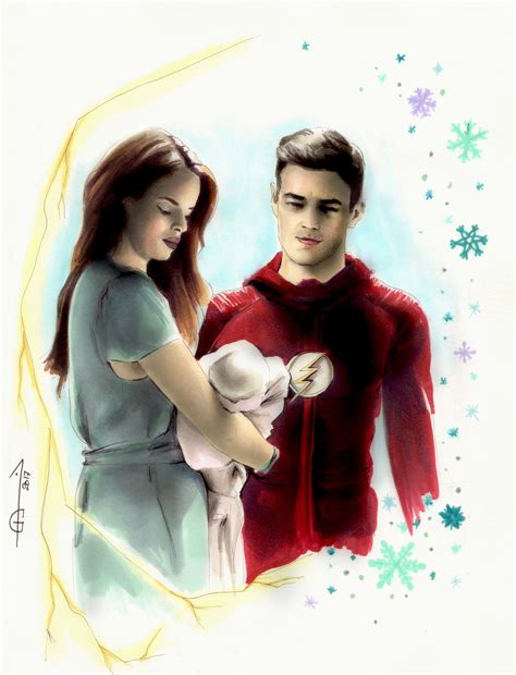 Snowbarry Fanart Grant Gustin As Barry Allen And Danielle Panabaker As