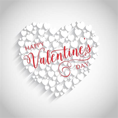 Free Vector Valentines Background Made With White Hearts