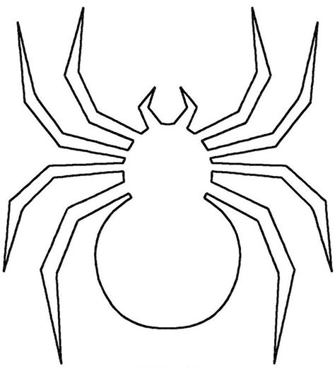 spider shape template  crafts colouring pages