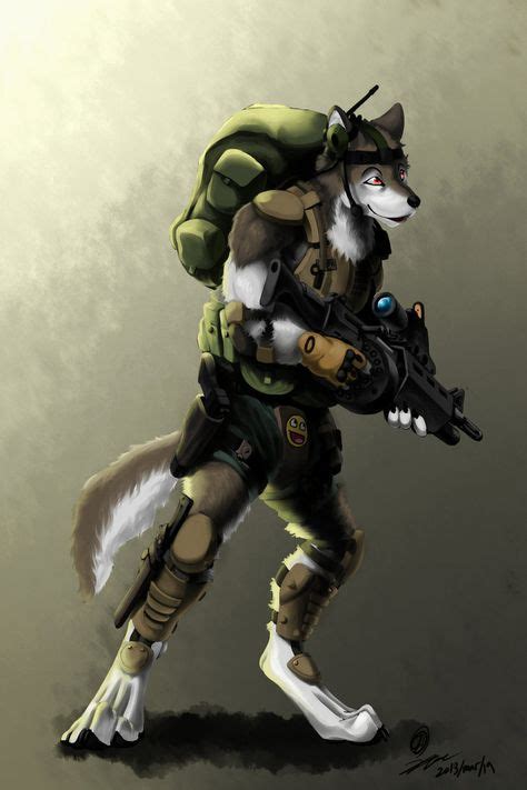 Wolf Soldier By Kta1540 On Deviantart Beastmen And Women Furry Art