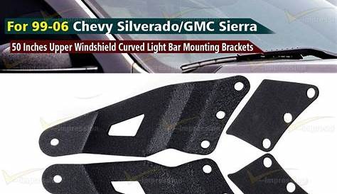 Fit 99-06 Chevy Silverado/GMC Sierra Roof Mount Bracket 50" CURVED LED