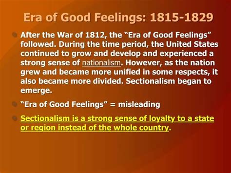 Ppt Era Of Good Feelings 1815 1829 Powerpoint Presentation Free