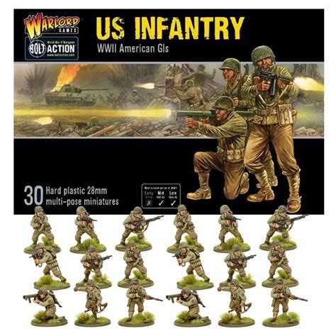 Buy Bolt Action Miniatures Warlord Games Us Infantry Set 28mm