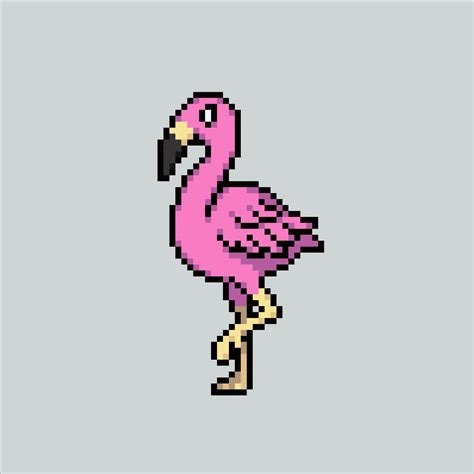 Pixel Art Illustration Flamingo Pixelated Flamingo Flamingo Bird