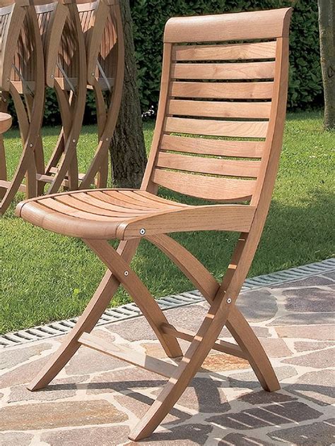 Mirage F  Chaise pliante pour jardin, en bois robinier  Sediarreda.com