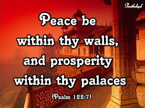 Peace Be Within Thy Walls And Prosperity Within Thy Palaces Psalm 122
