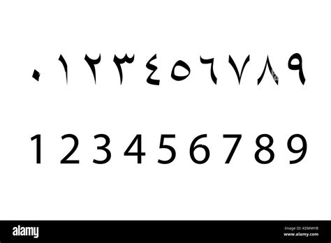 Set Of Arabic Numbers Vector Stock Photo 163343247 Alamy