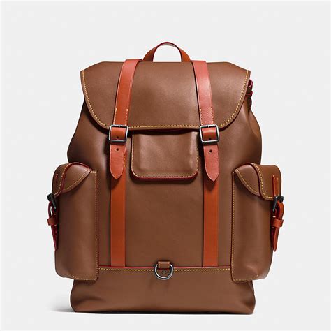 This reddish burgundy is a cool way for the bag to complement the colors of a fall outfit. COACH Mens Leather Backpacks | Gotham Backpack In ...
